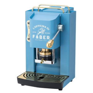 מכונת קפה פרו דלוקס - מתכת זהב בגימור כחול בהיר
