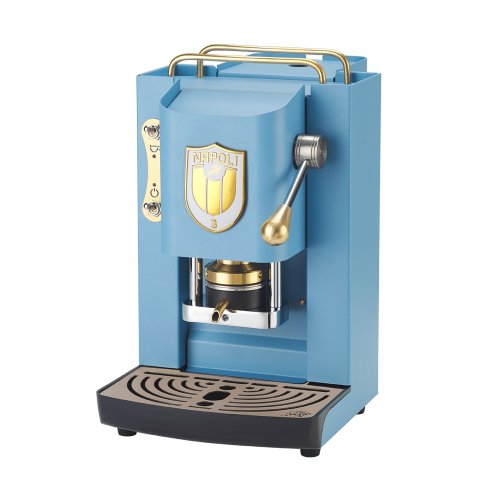 06897 (1) מכונת קפה פרו דלוקס - מהדורה מוגבלת - נאפולי תכלת לבן